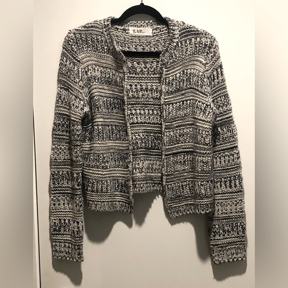 LAP Los Angeles Project cardigan sweater - blue and cream, women’s small